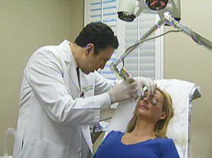 Dr. Simon Ourian Performing Laser Skin Resurfacing'