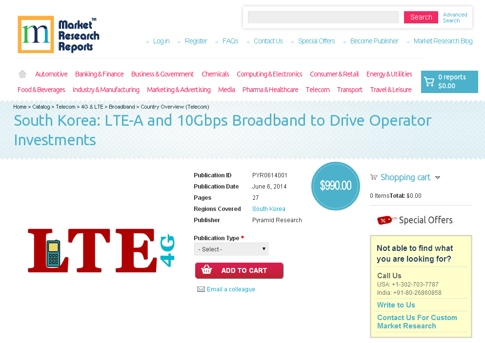 South Korea: LTE-A and 10Gbps Broadband to Drive Operator'