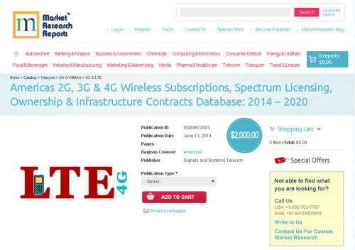Americas 2G, 3G and 4G Wireless Subscriptions, Spectrum'