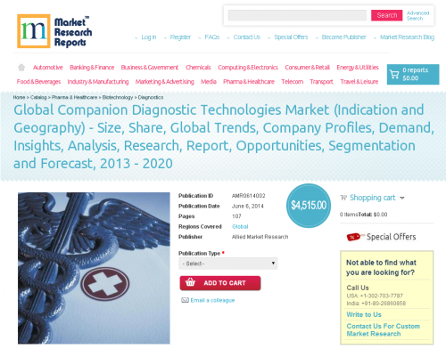 Global Companion Diagnostic Technologies Market to 2013 - 20'