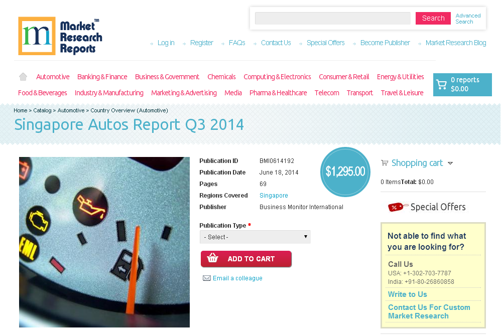 Singapore Autos Report Q3 2014'