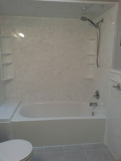 RE BATH full Bathroom remodeling from acrylic to tile
