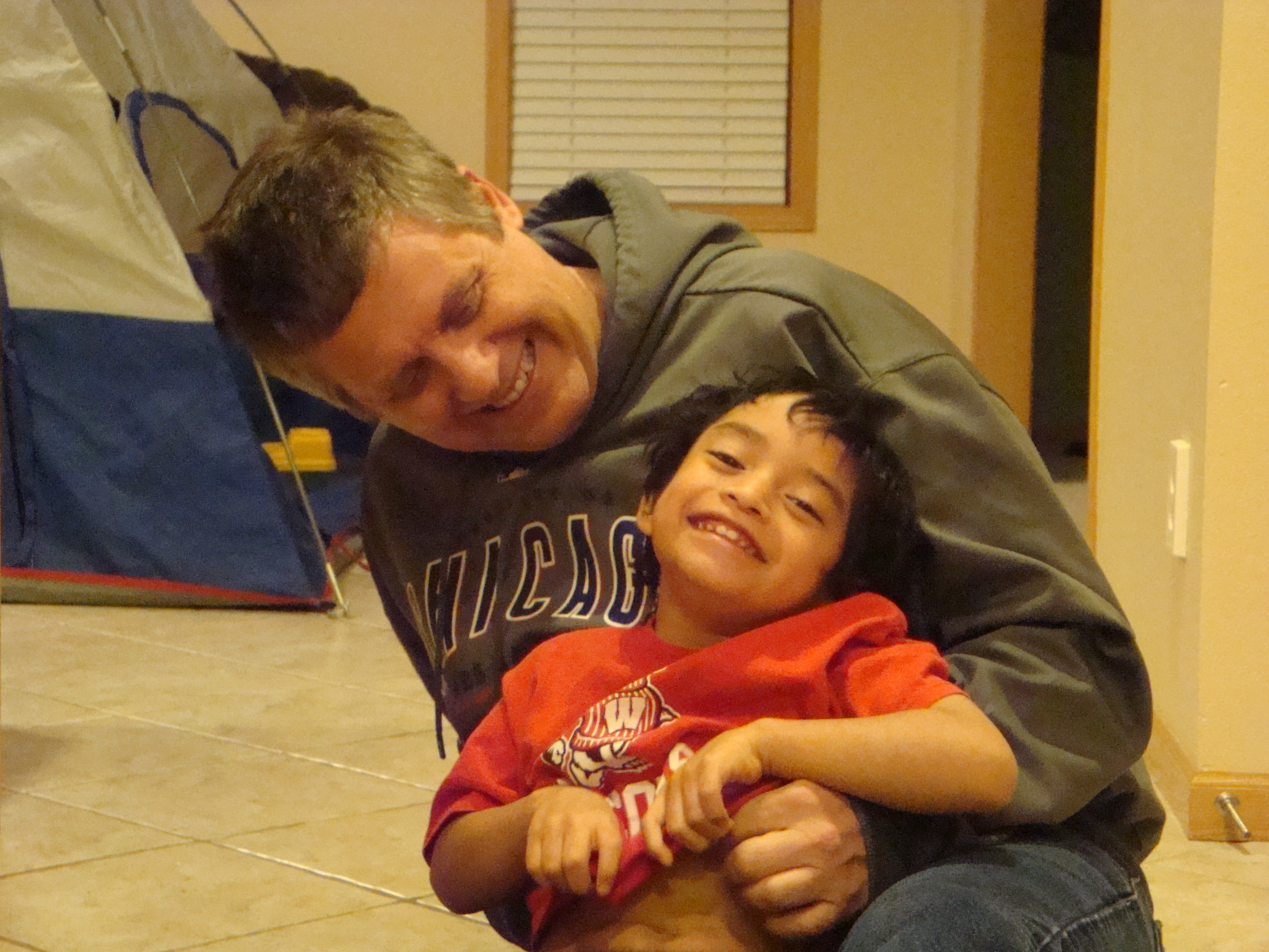 Joey and his father, Mike Gomoll'