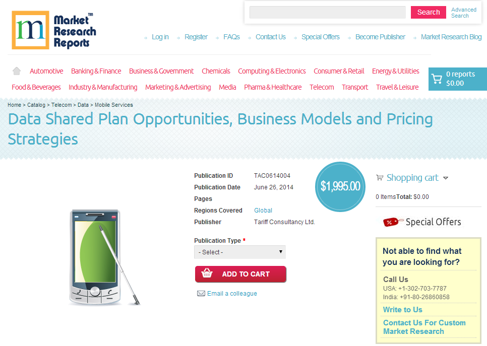 Data Shared Plan Opportunities, Business Models and Pricing'