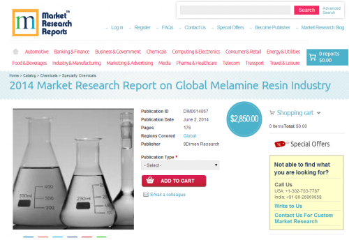 Global Melamine Resin Industry 2014'