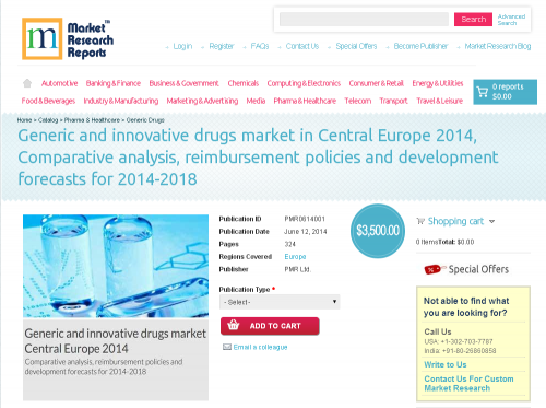 Generic and innovative drugs market in Central Europe 2014'