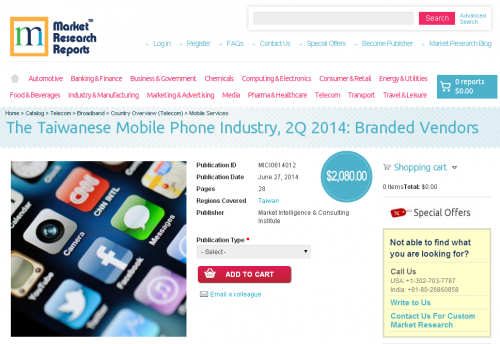Taiwanese Mobile Phone Industry, 2Q 2014 - Branded Vendors'