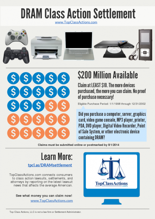 DRAM Class Action Settlement - INFOGRAPHIC'