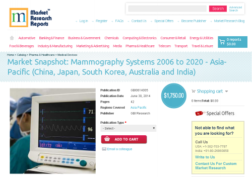 Mammography Systems 2006 to 2020 - Asia-Pacific'