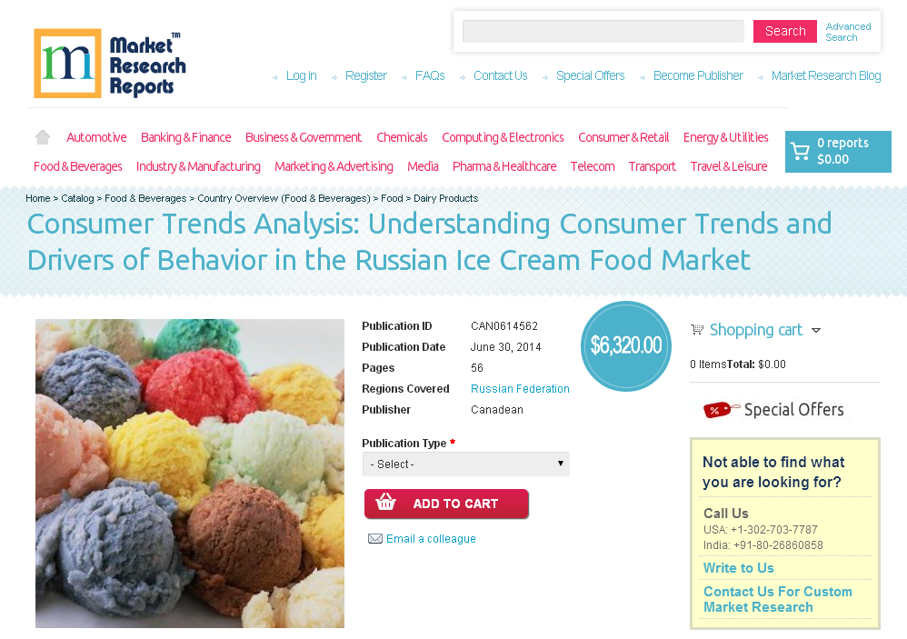 Russian Ice Cream Food Market'