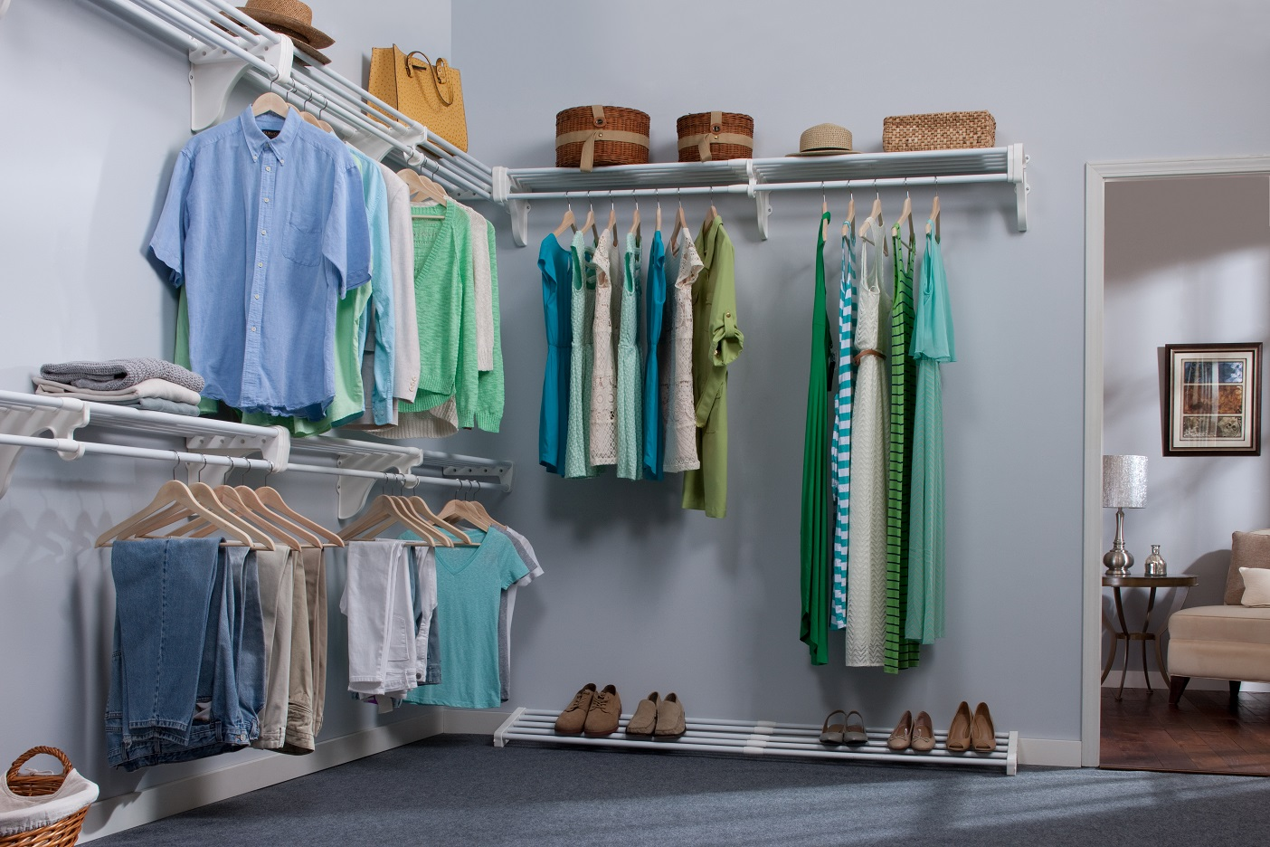 Walk-in Closet Organizer kit from EZ SHELF