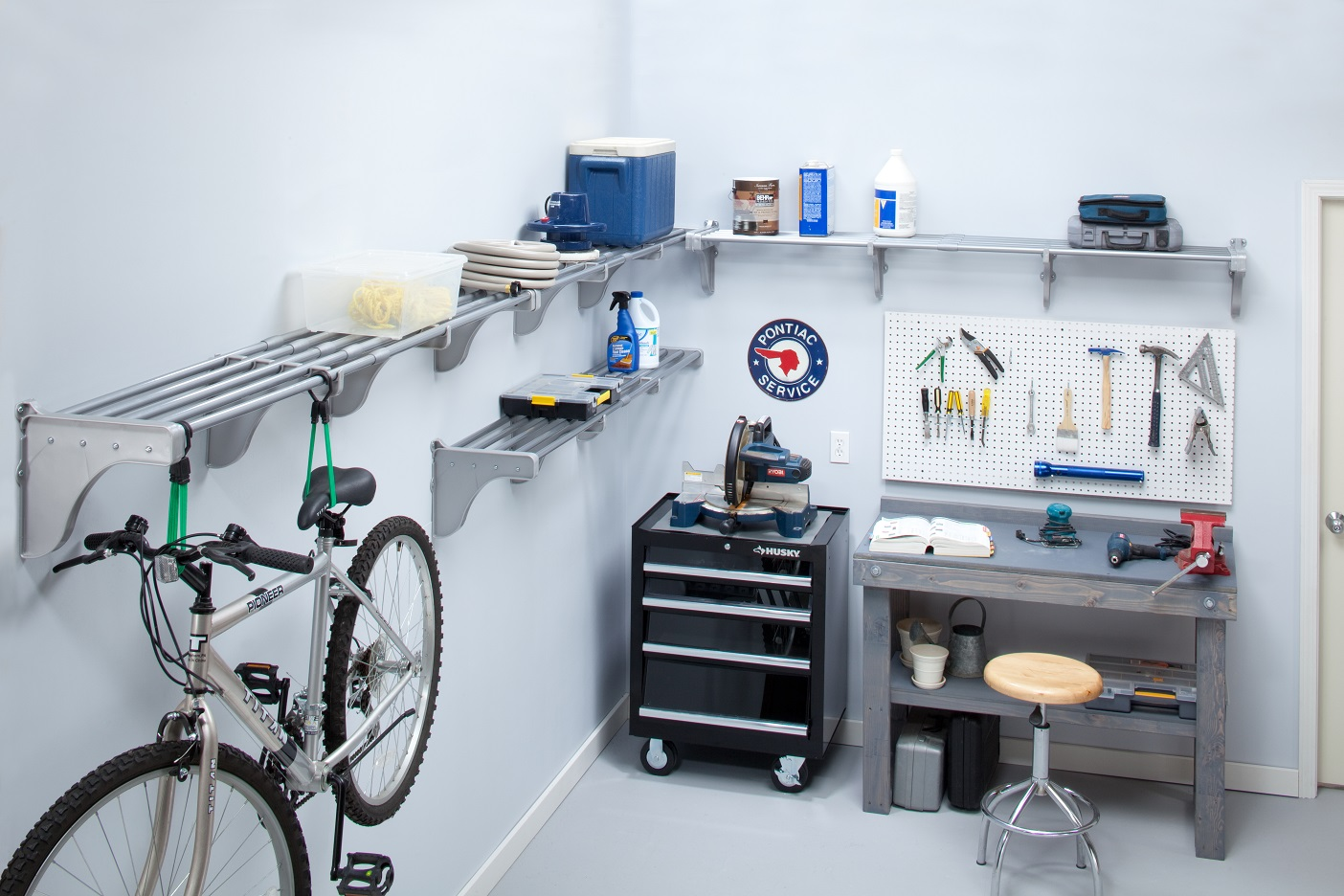 Silver Garage Organizer from EZ SHELF'