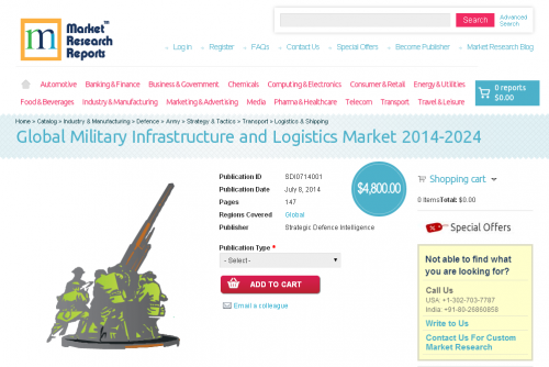 Global Military Infrastructure and Logistics Market 2014- 24'