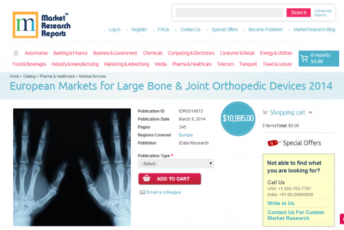 European Markets for Large Bone and Joint Orthopedic Devices'