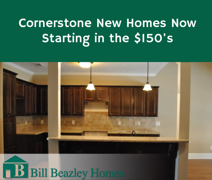 Cornerstone New Homes Now Starting in the $150&prime;s