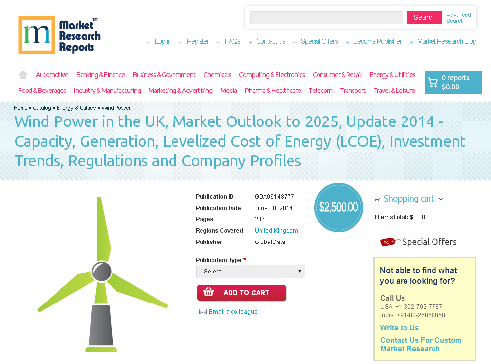 Wind Power in the UK, Market Outlook to 2025, Update 2014'