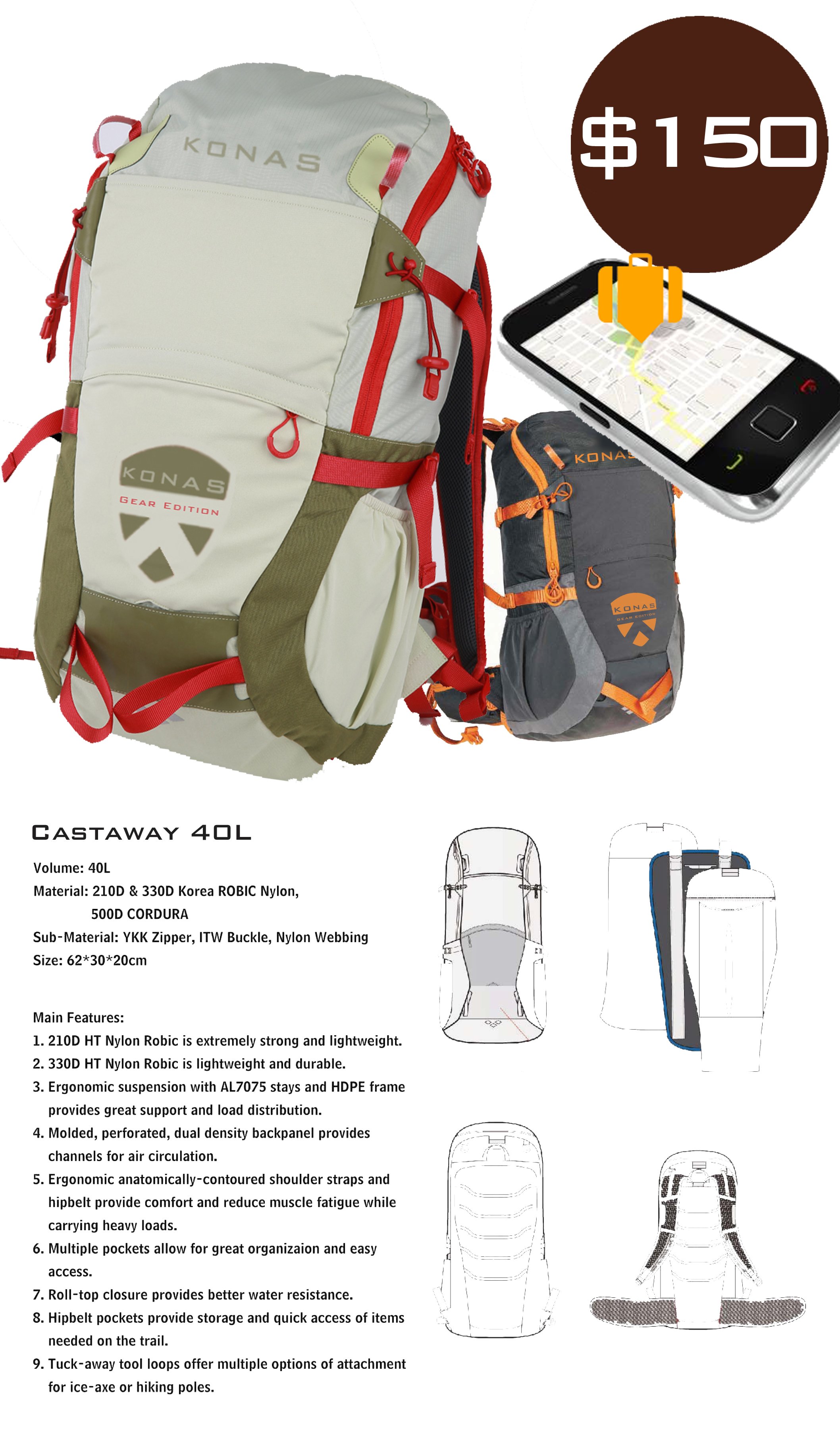 Michael Konas World's Only Luggage Track with Smartphon