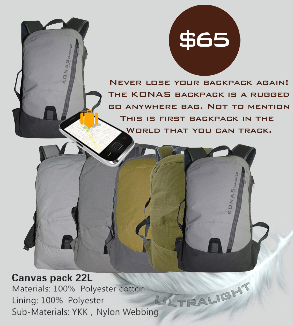 Michael Konas World's Only Luggage Track with Smartphon