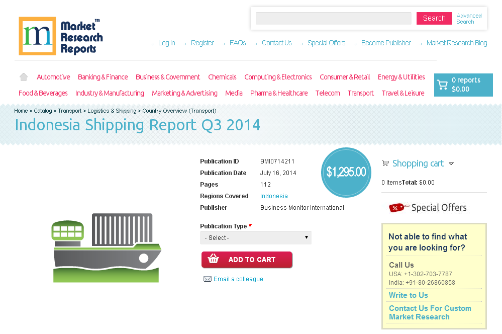 Indonesia Shipping Report Q3 2014'