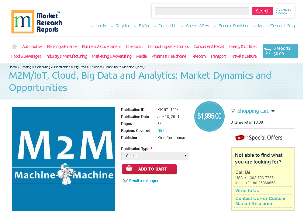 M2M/IoT, Cloud, Big Data and Analytics'