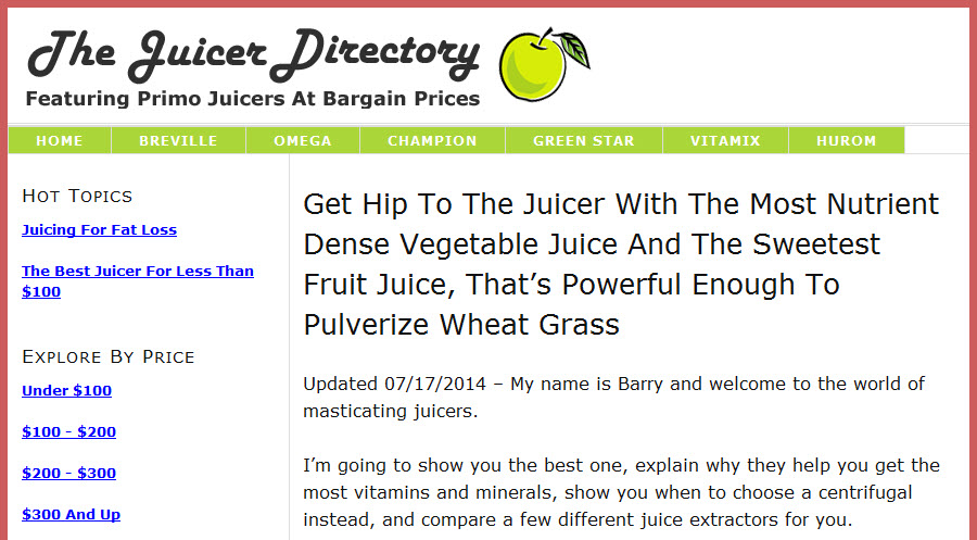 The Juicer Directory