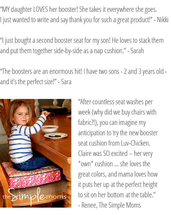 Luv Chicken&trade; Booster Cushions for Kids