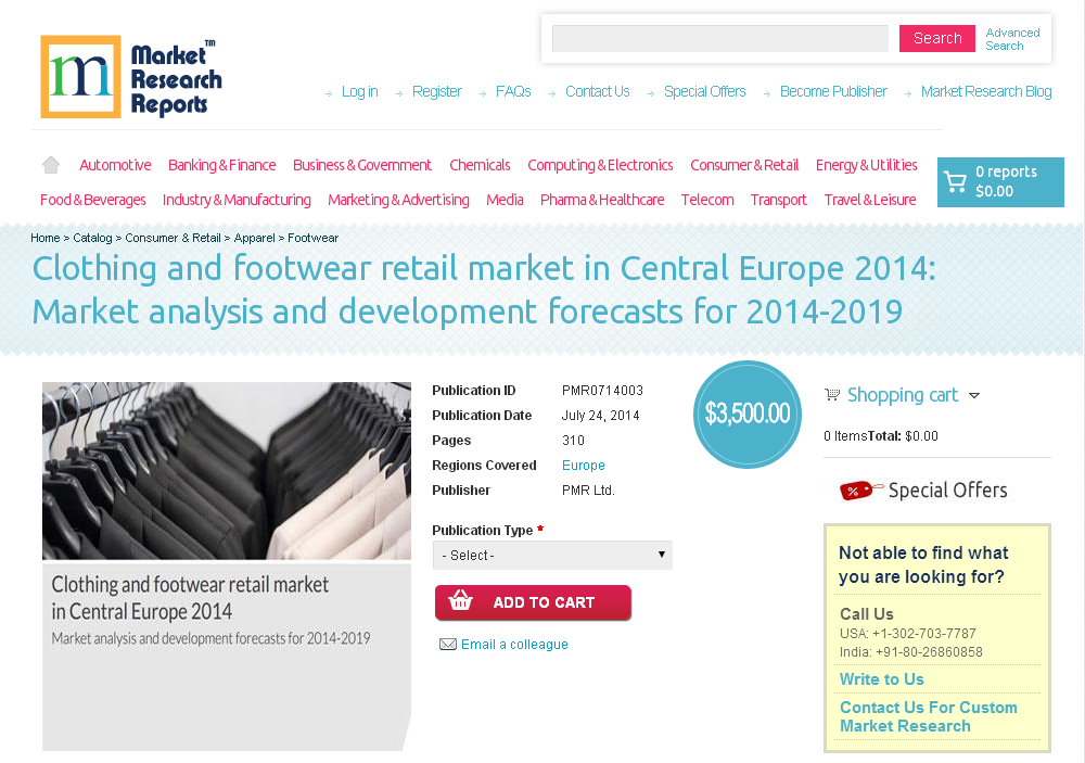 Clothing and footwear retail market in Central Europe 2014'