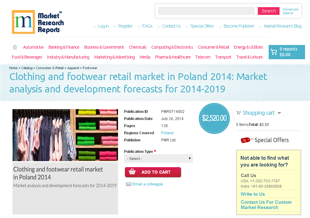 Clothing and footwear retail market in Poland 2014'