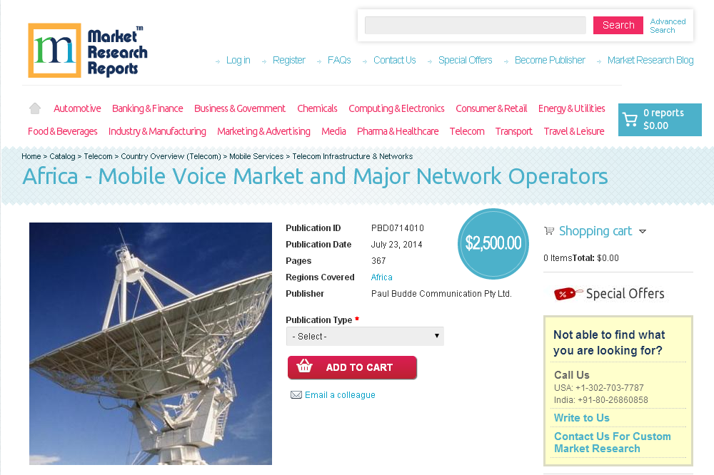 Africa - Mobile Voice Market and Major Network Operators'
