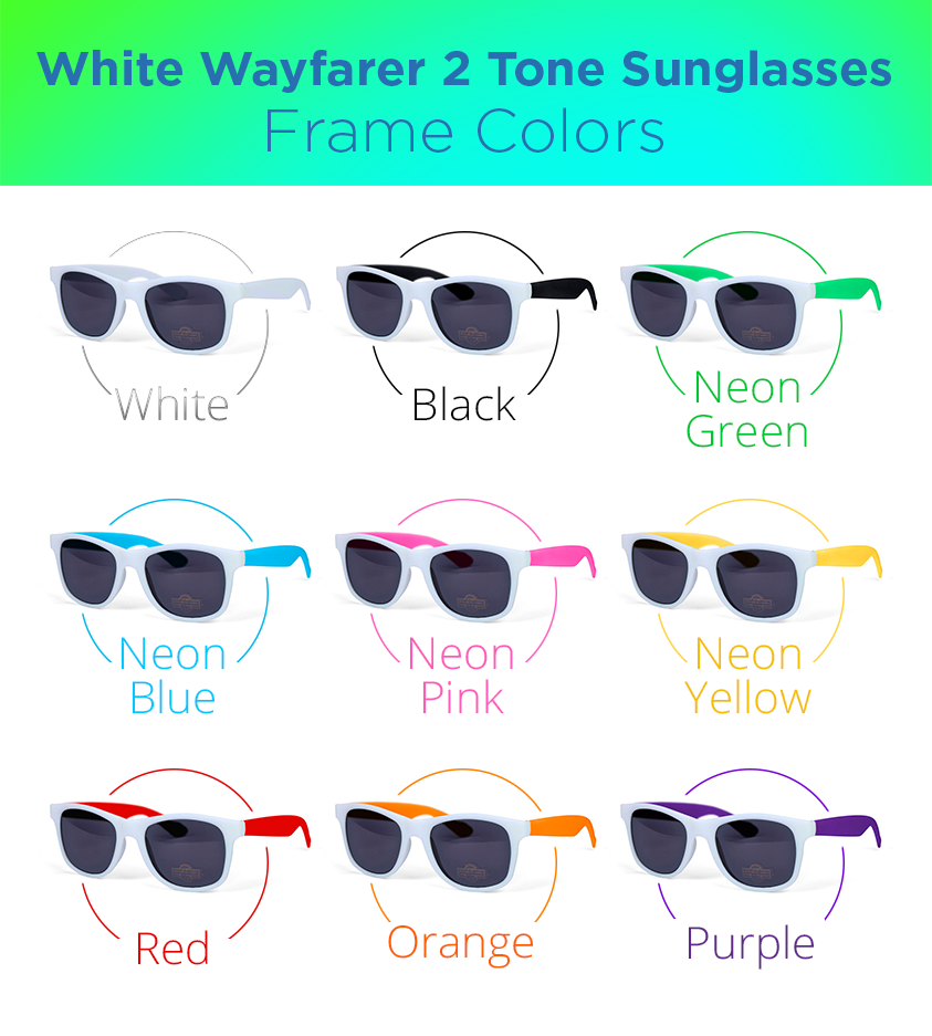 Wayfarer two-toned sunglasses with white front'