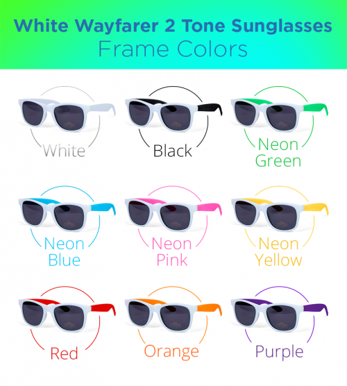 Wayfarer two-toned sunglasses with white front'
