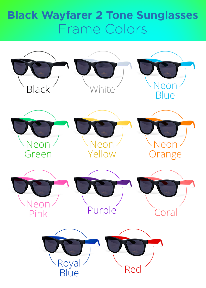 Wayfarer two-toned sunglasses with black front'