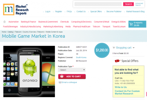 Mobile Game Market in Korea'