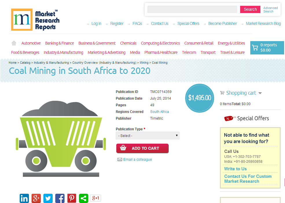 Coal Mining in South Africa to 2020'