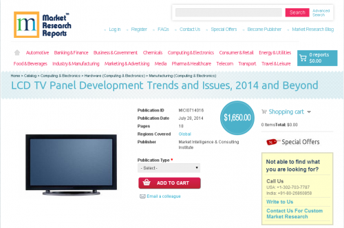 LCD TV Panel Development Trends and Issues, 2014 and Beyond'