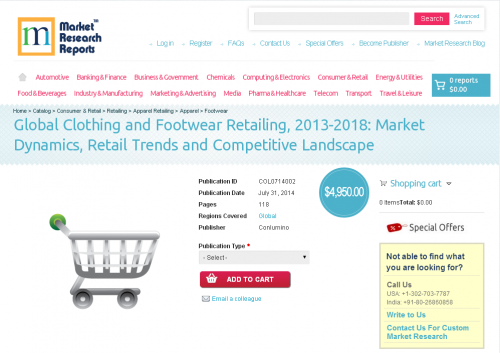 Global Clothing and Footwear Retailing, 2013-2018'