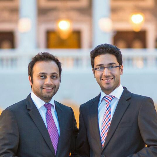 Shiraz Gidwani (left) ,Abhimanyu Lamba (right)'