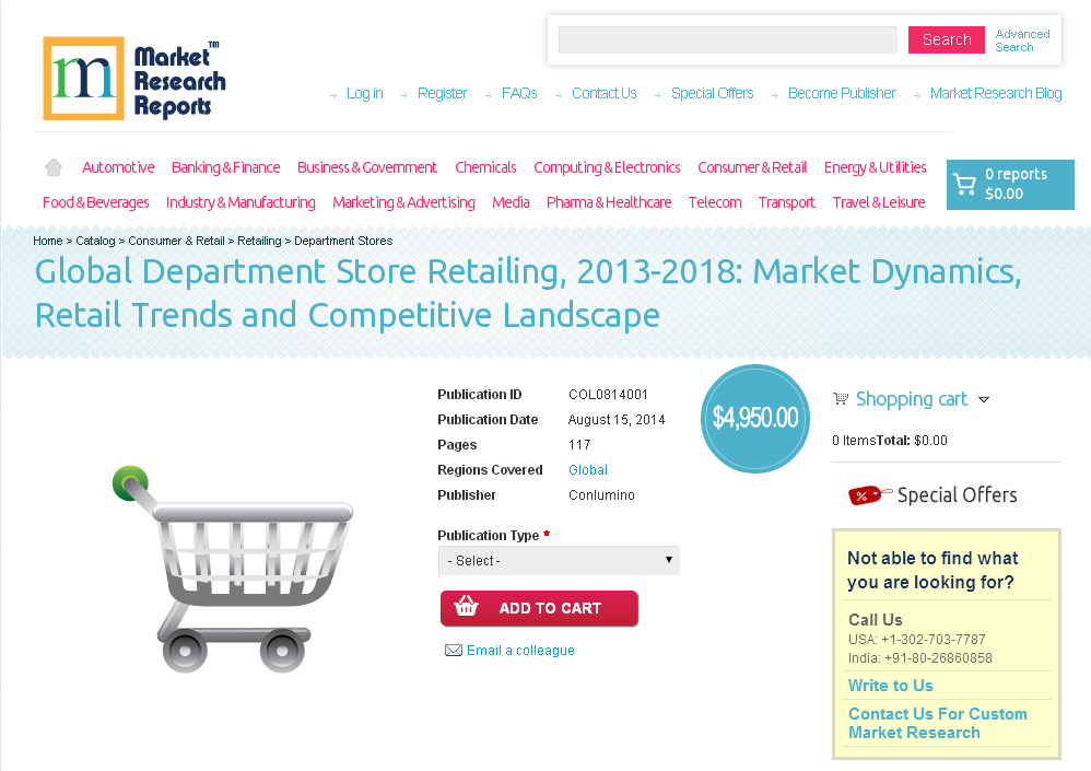 Global Department Store Retailing 2013-2018'