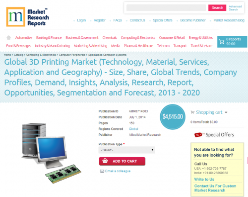 Global 3D Printing Market'