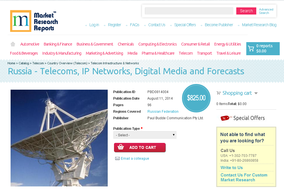 Russia - Telecoms, IP Networks, Digital Media and Forecasts'