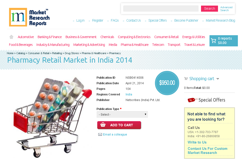 Pharmacy Retail Market in India 2014'