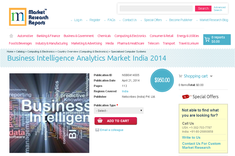 Business Intelligence Analytics Market India 2014'