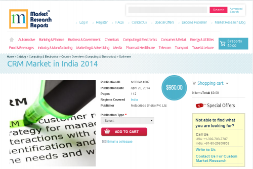 CRM Market in India 2014'