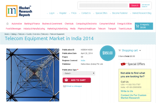 Telecom Equipment Market in India 2014'