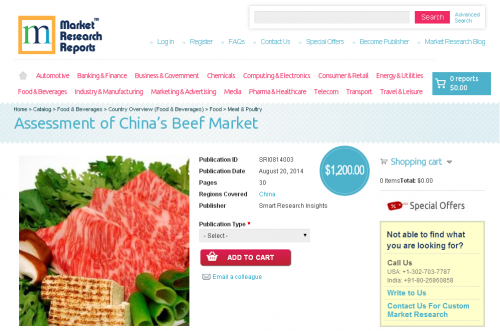 Assessment of China Beef Market'