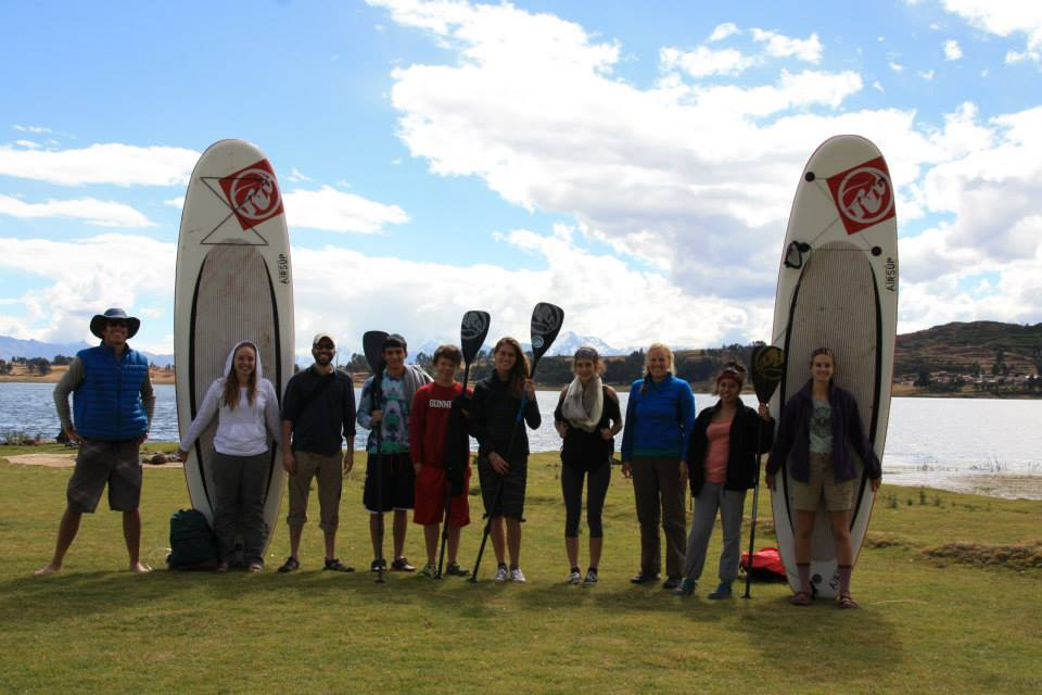 Paddle Lake Titicaca Three Paddlers'