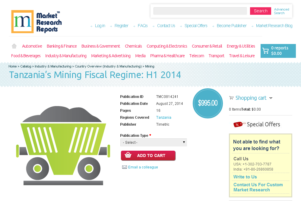Tanzania Mining Fiscal Regime: H1 2014'