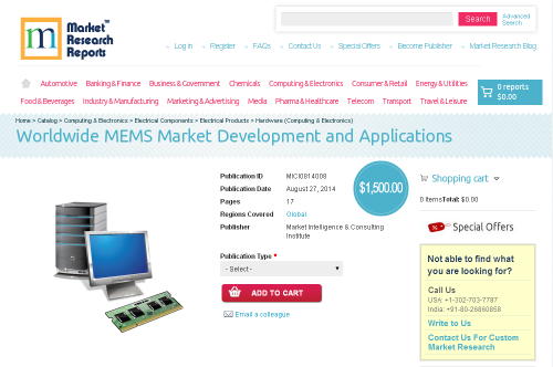 Worldwide MEMS Market Development and Applications'