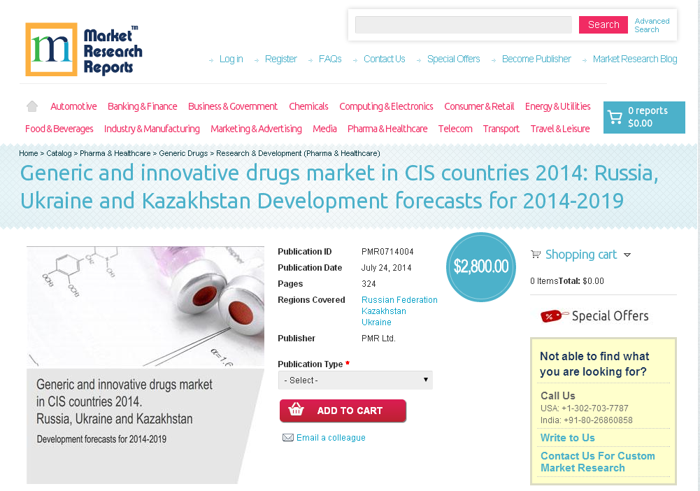 Generic and Innovative Drugs Market in CIS Countries 2014'