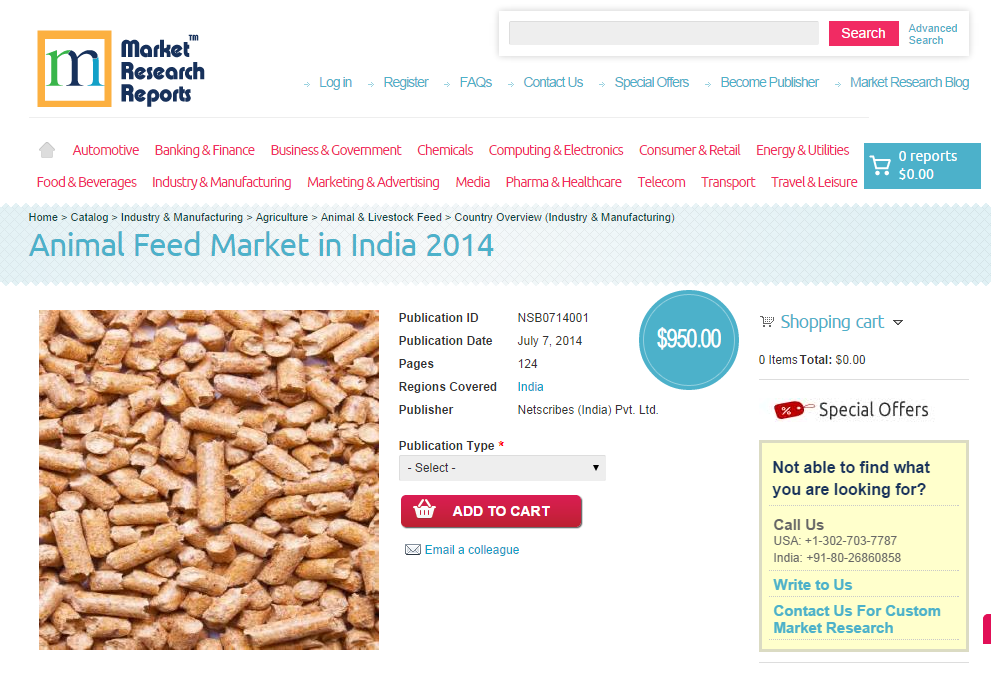 Animal Feed Market in India 2014'